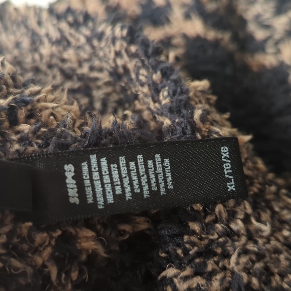 Skims XL Lounge Jogger Pants Plaid Tan Black - Picture 3 of 7